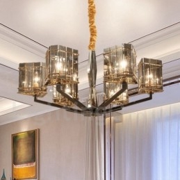 Designer Touch Decorative 6 Light Modern Contemporary Single Tier Chandelier Light