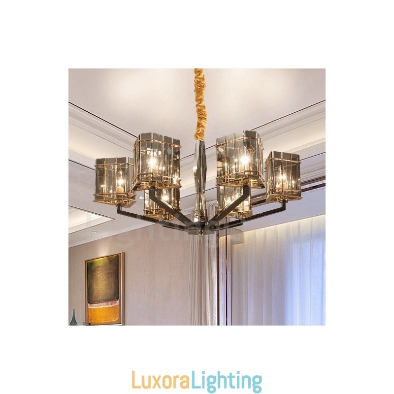 Designer Touch Decorative 6 Light Modern Contemporary Single Tier Chandelier Light