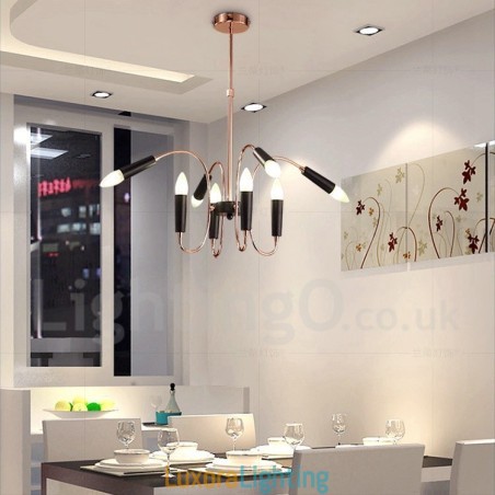 Designer Touch Decorative 2 Tier 8 Light Modern Contemporary Chandelier Light