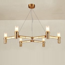 Designer Touch Decorative 6 Light Single Tier Modern Contemporary Chandelier Lamp Light