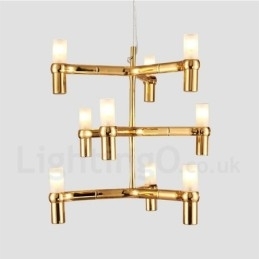 Designer Touch Decorative 9 Light 3 Tier Modern Contemporary Chandelier Lamp Light