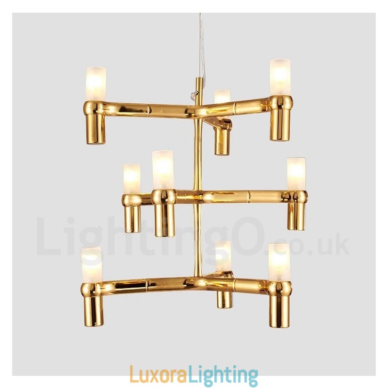 Designer Touch Decorative 9 Light 3 Tier Modern Contemporary Chandelier Lamp Light