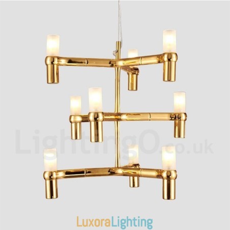 Designer Touch Decorative 9 Light 3 Tier Modern Contemporary Chandelier Lamp Light