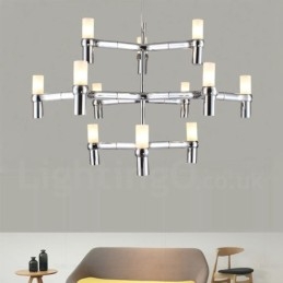 Designer Touch Decorative 12 Light 3 Tier Modern Contemporary Chandelier Lamp Light