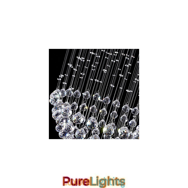 Designer Touch Decorative Pendant Light Modern Crystal Chandelier 5 Lights Silver Canpoy Clear Crystal Globe Ceiling Lamps Fixtures