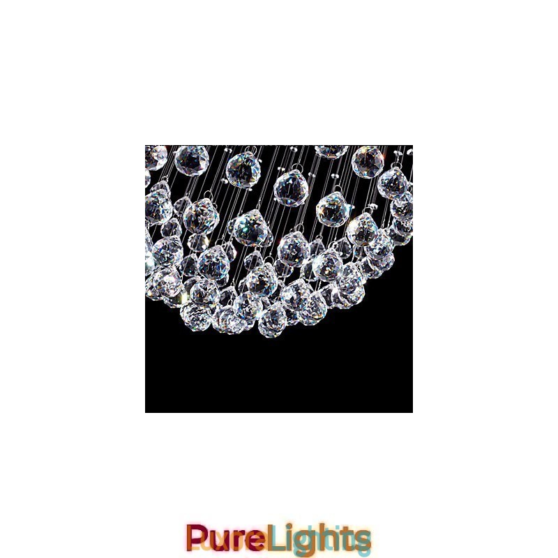 Designer Touch Decorative Pendant Light Modern Crystal Chandelier 5 Lights Silver Canpoy Clear Crystal Globe Ceiling Lamps Fixtures