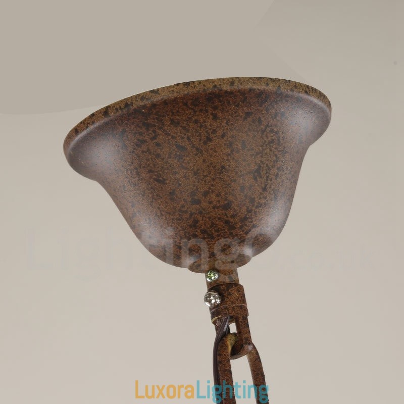 Designer Touch Decorative Country Wooden Vintage 6 Light Single Tier Chandelier Light Wood Lamp