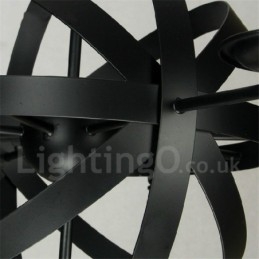 Designer Touch Decorative Retro Vintage Metal 6 Light Single Tier Chandelier Light