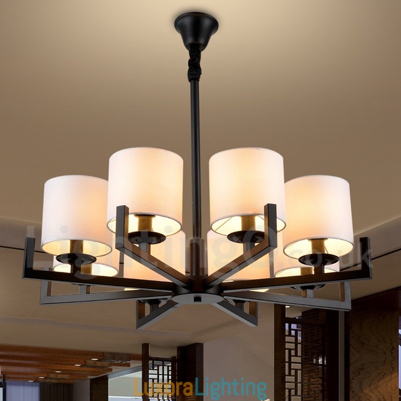 Designer Touch Decorative Modern Contemporary 8 Light Single Tier Chandelier Lamp Light