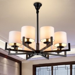 Designer Touch Decorative Modern Contemporary 8 Light Single Tier Chandelier Lamp Light