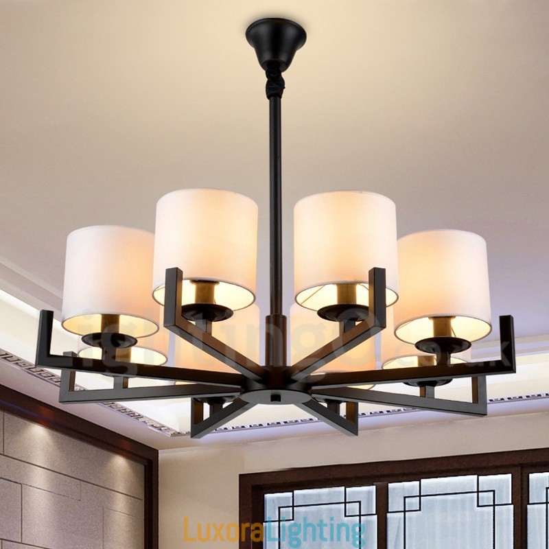 Designer Touch Decorative Modern Contemporary 8 Light Single Tier Chandelier Lamp Light