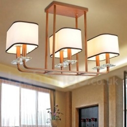 Designer Touch Decorative Modern Contemporary 6 Light Single Tier Chandelier Lamp Light