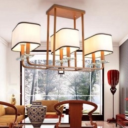 Designer Touch Decorative Modern Contemporary 6 Light Single Tier Chandelier Lamp Light