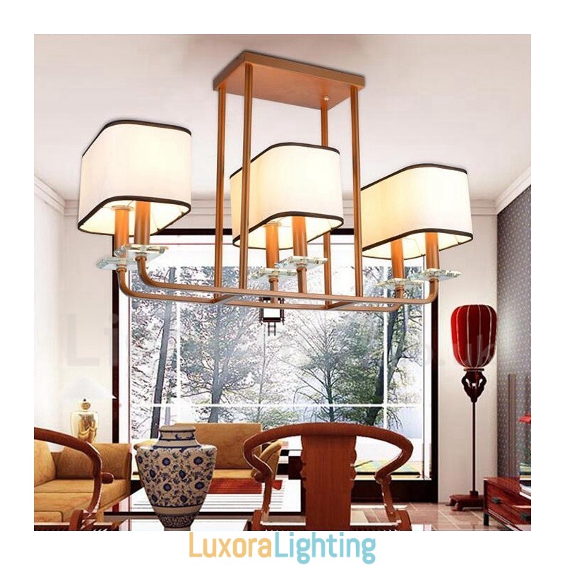 Designer Touch Decorative Modern Contemporary 6 Light Single Tier Chandelier Lamp Light
