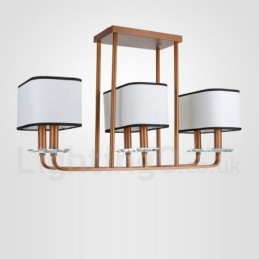 Designer Touch Decorative Modern Contemporary 6 Light Single Tier Chandelier Lamp Light
