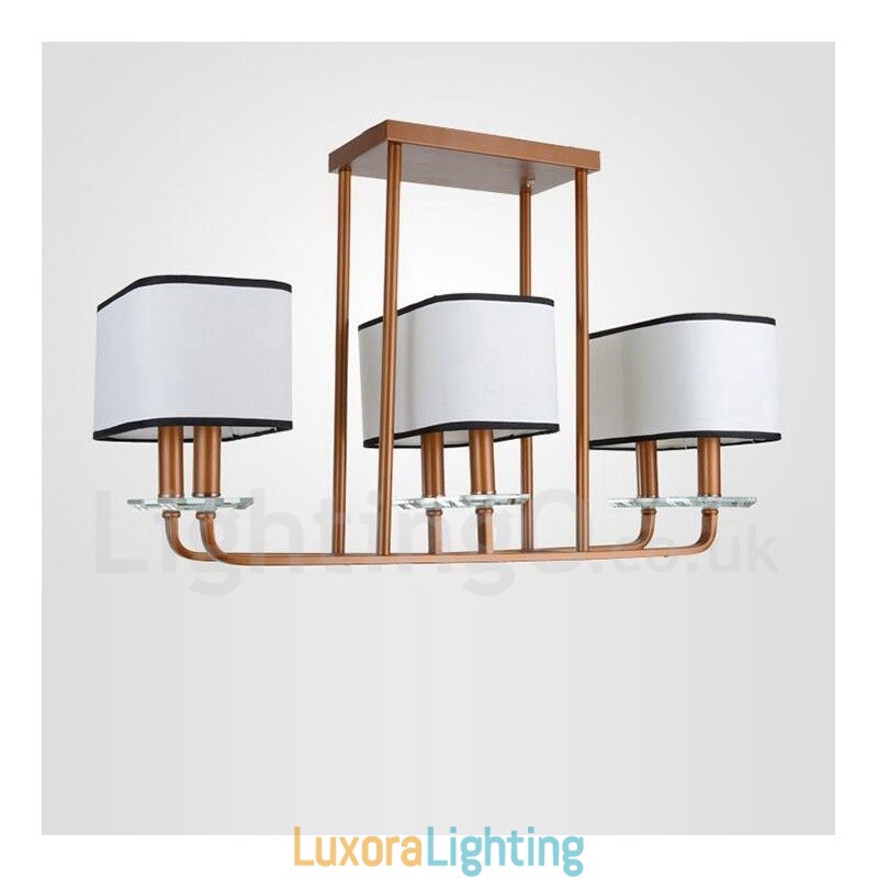 Designer Touch Decorative Modern Contemporary 6 Light Single Tier Chandelier Lamp Light