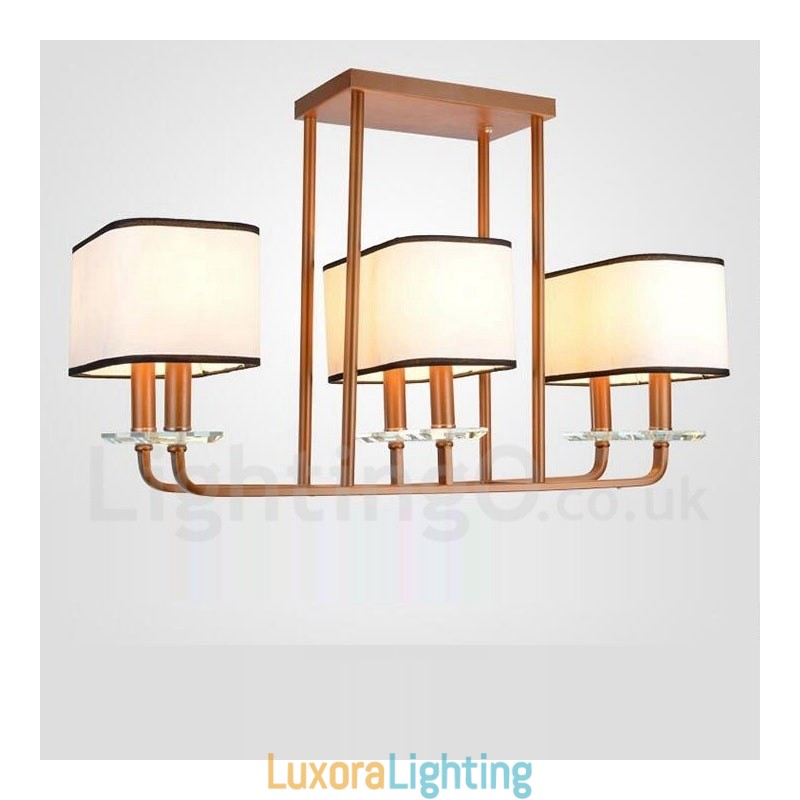 Designer Touch Decorative Modern Contemporary 6 Light Single Tier Chandelier Lamp Light