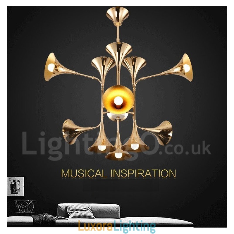Designer Touch Decorative 12 Light Chandelier Lamp Modern Contemporary Style Light