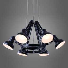 Designer Touch Decorative 6 Light Modern Contemporary Single Tier Chandelier Lamp Light