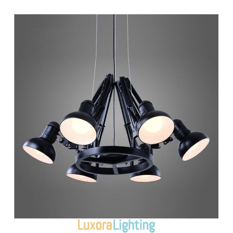 Designer Touch Decorative 6 Light Modern Contemporary Single Tier Chandelier Lamp Light