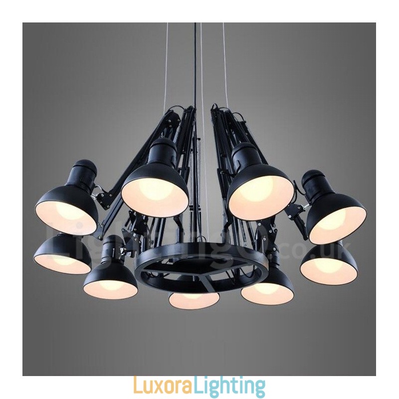 Designer Touch Decorative 9 Light Modern Contemporary Single Tier Chandelier Lamp Light