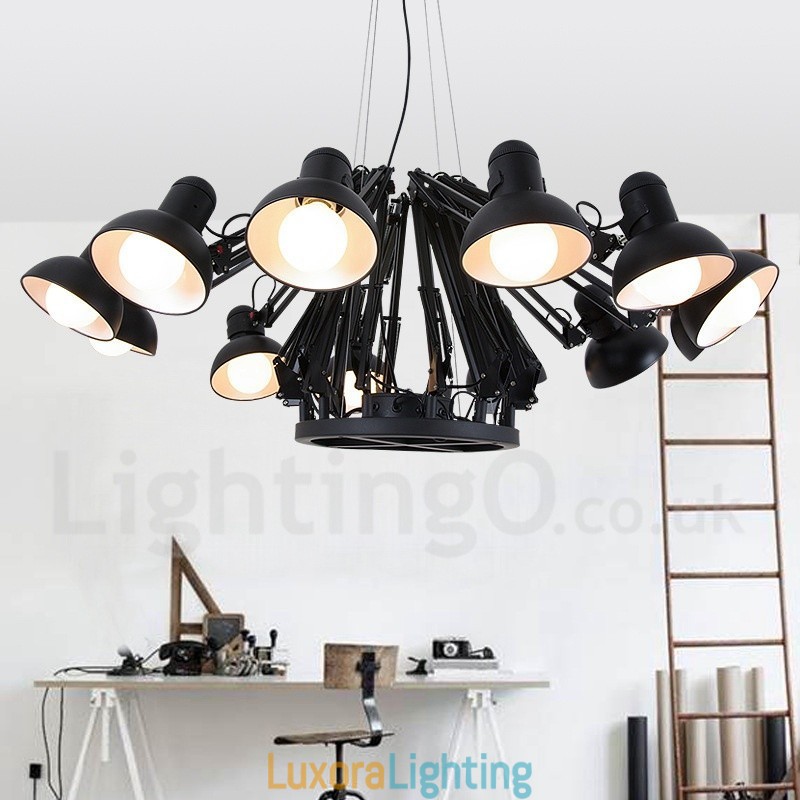 Designer Touch Decorative 12 Light Modern Contemporary Single Tier Chandelier Lamp Light