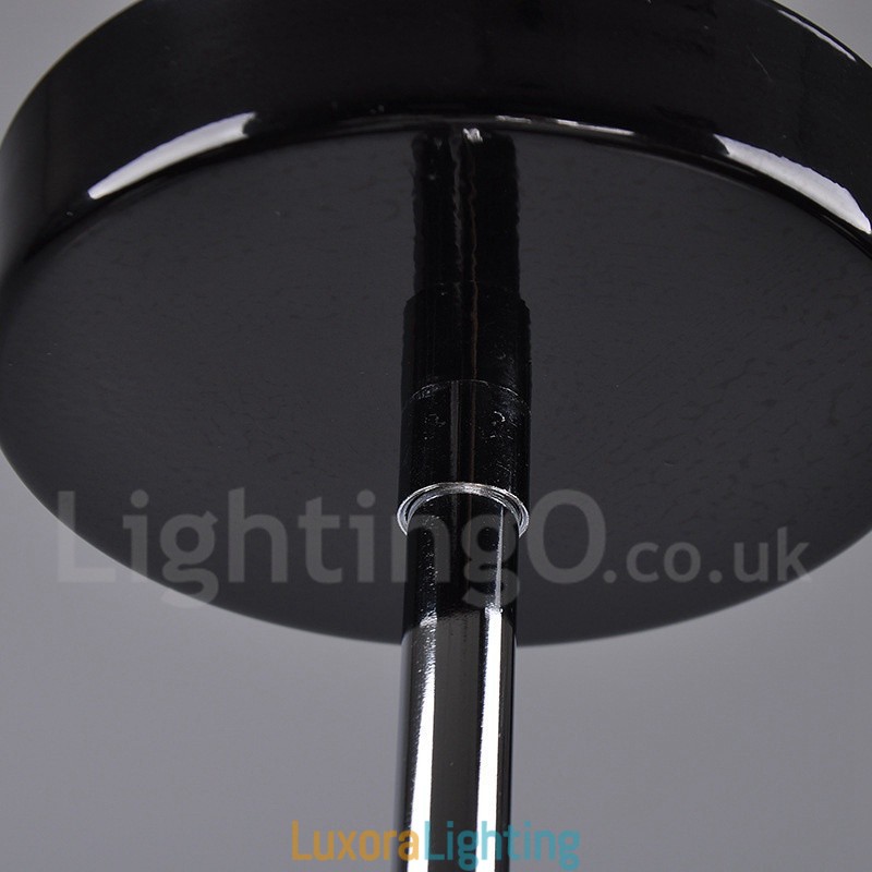 Designer Touch Decorative Black Retro Vintage Metal 8 Light Single Tier Chandelier Light