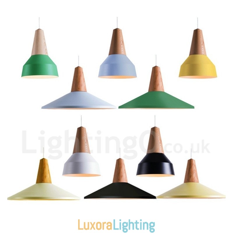 Designer Touch Decorative 1 Light Modern Contemporary Wood Pendant Light