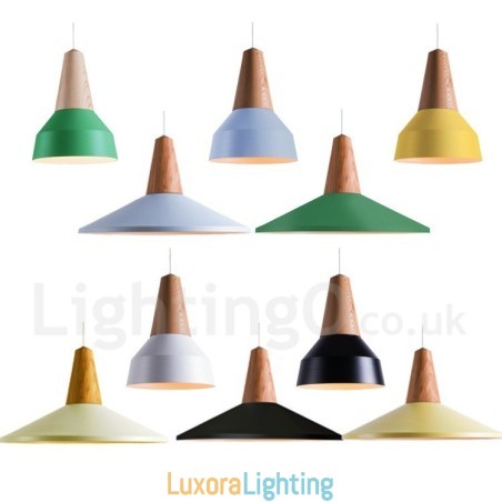 Designer Touch Decorative 1 Light Modern Contemporary Wood Pendant Light