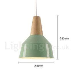 Designer Touch Decorative 1 Light Modern Contemporary Wood Pendant Light