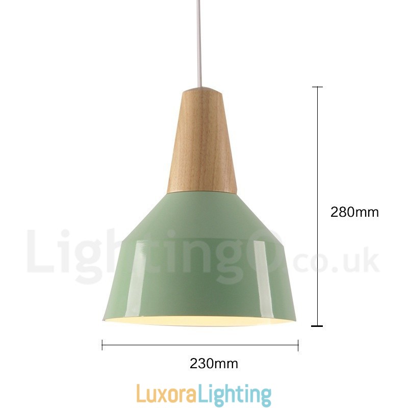 Designer Touch Decorative 1 Light Modern Contemporary Wood Pendant Light
