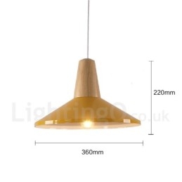Designer Touch Decorative 1 Light Modern Contemporary Wood Pendant Light