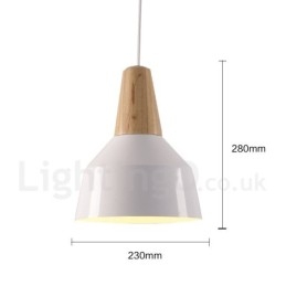 Designer Touch Decorative 1 Light Modern Contemporary Wood Pendant Light