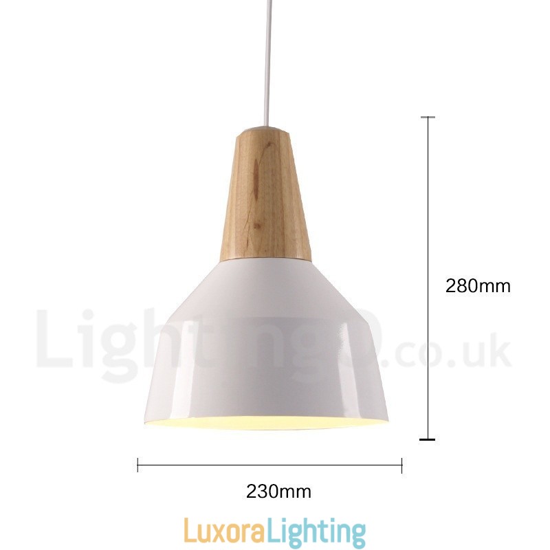 Designer Touch Decorative 1 Light Modern Contemporary Wood Pendant Light