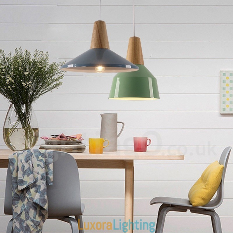 Designer Touch Decorative 1 Light Modern Contemporary Wood Pendant Light