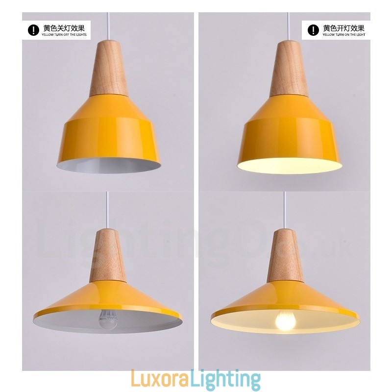 Designer Touch Decorative 1 Light Modern Contemporary Wood Pendant Light