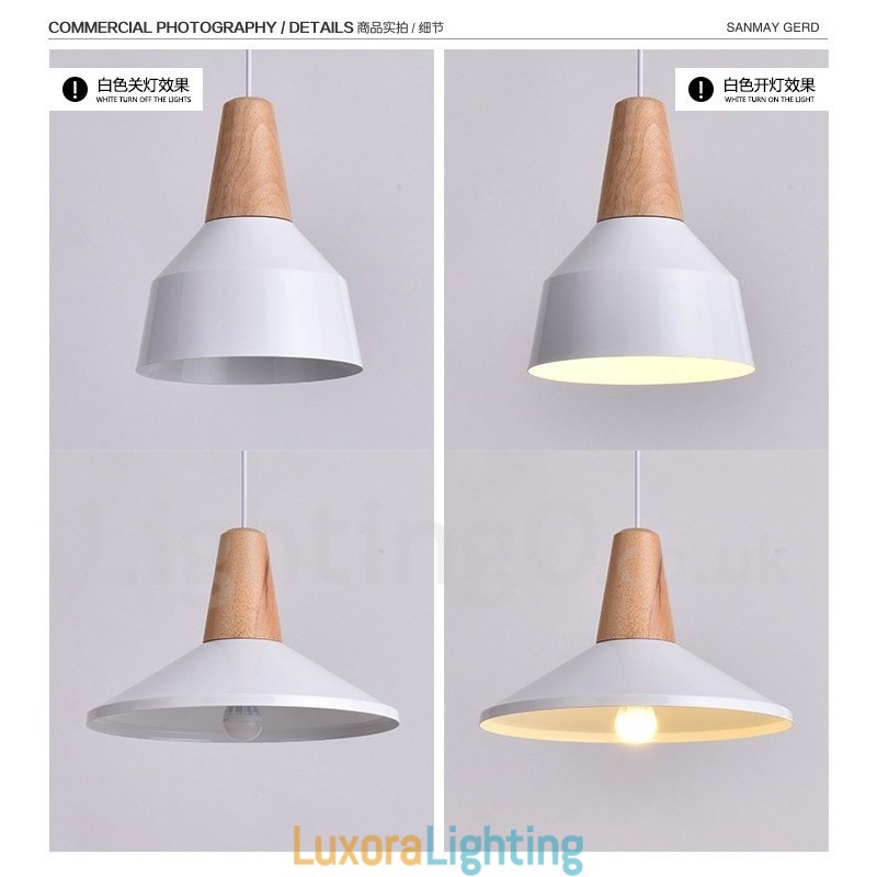 Designer Touch Decorative 1 Light Modern Contemporary Wood Pendant Light