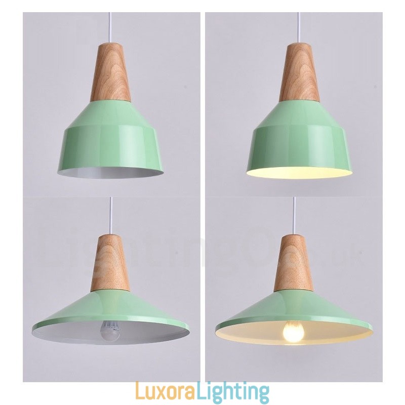 Designer Touch Decorative 1 Light Modern Contemporary Wood Pendant Light