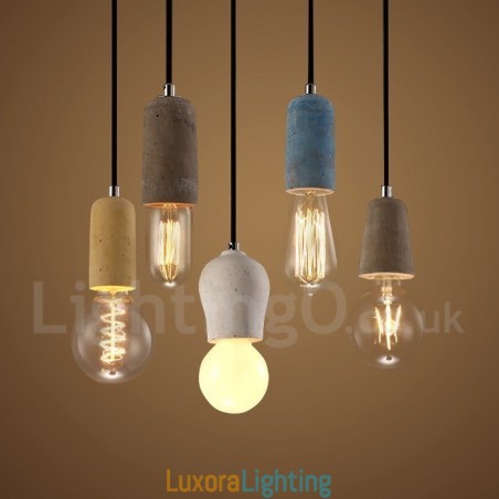 Designer Touch Decorative 1 Light Rustic Lodge Concrte Pendant Light
