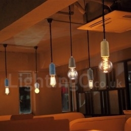 Designer Touch Decorative 1 Light Rustic Lodge Concrte Pendant Light