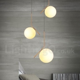 Designer Touch Decorative 1 Light Modern Contemporary Pendant Light with Glass Shade