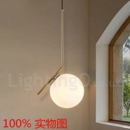 Designer Touch Decorative 1 Light Modern Contemporary Pendant Light with Glass Shade