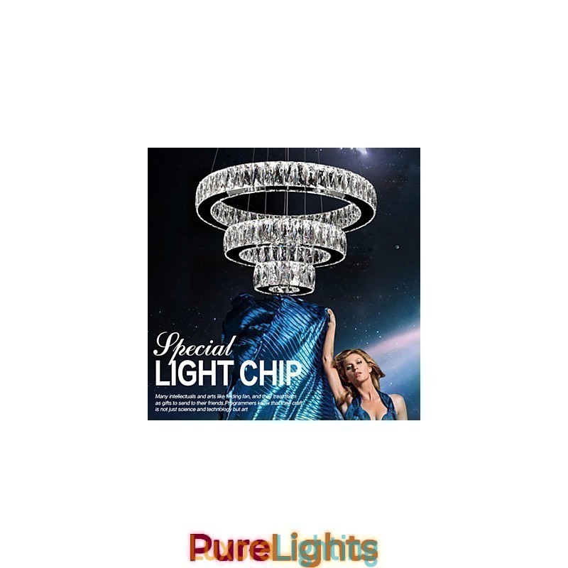 Designer Touch Decorative Crystal Chandelier Lights Modern Lighting Three Rings D305070 K9 Large Crystal Ceiling Light Fixtures