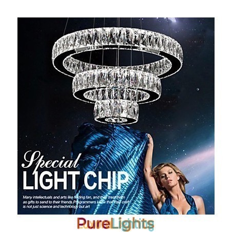 Designer Touch Decorative Crystal Chandelier Lights Modern Lighting Three Rings D305070 K9 Large Crystal Ceiling Light Fixtures