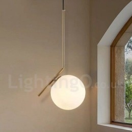 Designer Touch Decorative 1 Light Modern Contemporary Pendant Light with Glass Shade
