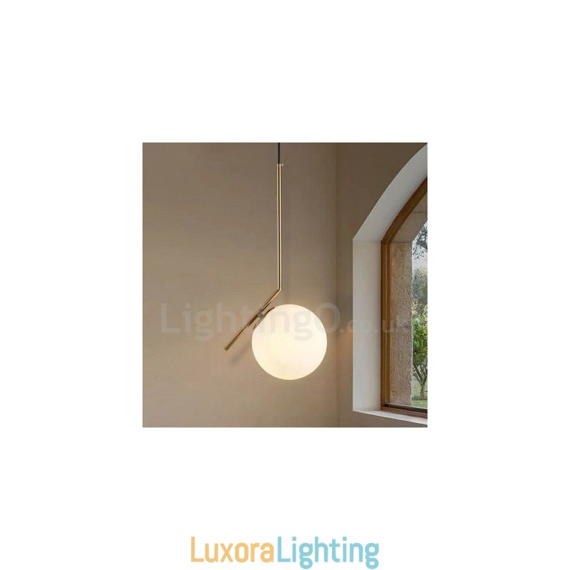 Designer Touch Decorative 1 Light Modern Contemporary Pendant Light with Glass Shade