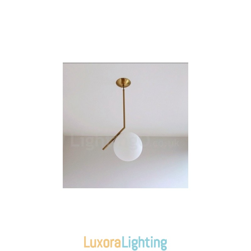 Designer Touch Decorative 1 Light Modern Contemporary Pendant Light with Glass Shade