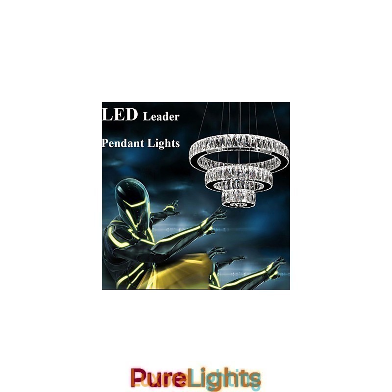 Designer Touch Decorative Crystal Chandelier Lights Modern Lighting Three Rings D305070 K9 Large Crystal Ceiling Light Fixtures