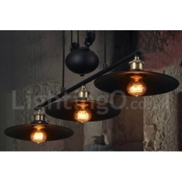 Designer Touch Decorative 3 Light Country Vintage Metal Pendant Light