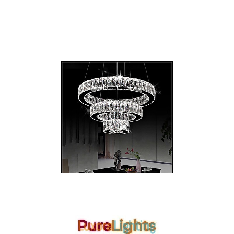 Designer Touch Decorative Crystal Chandelier Lights Modern Lighting Three Rings D305070 K9 Large Crystal Ceiling Light Fixtures